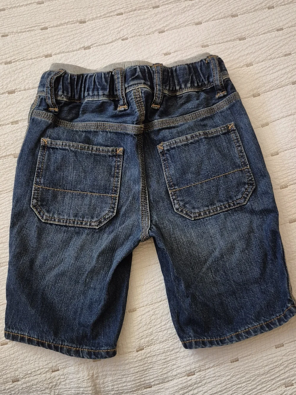 GAP Kids Dark Blue Elastic-Waist Denim Shorts